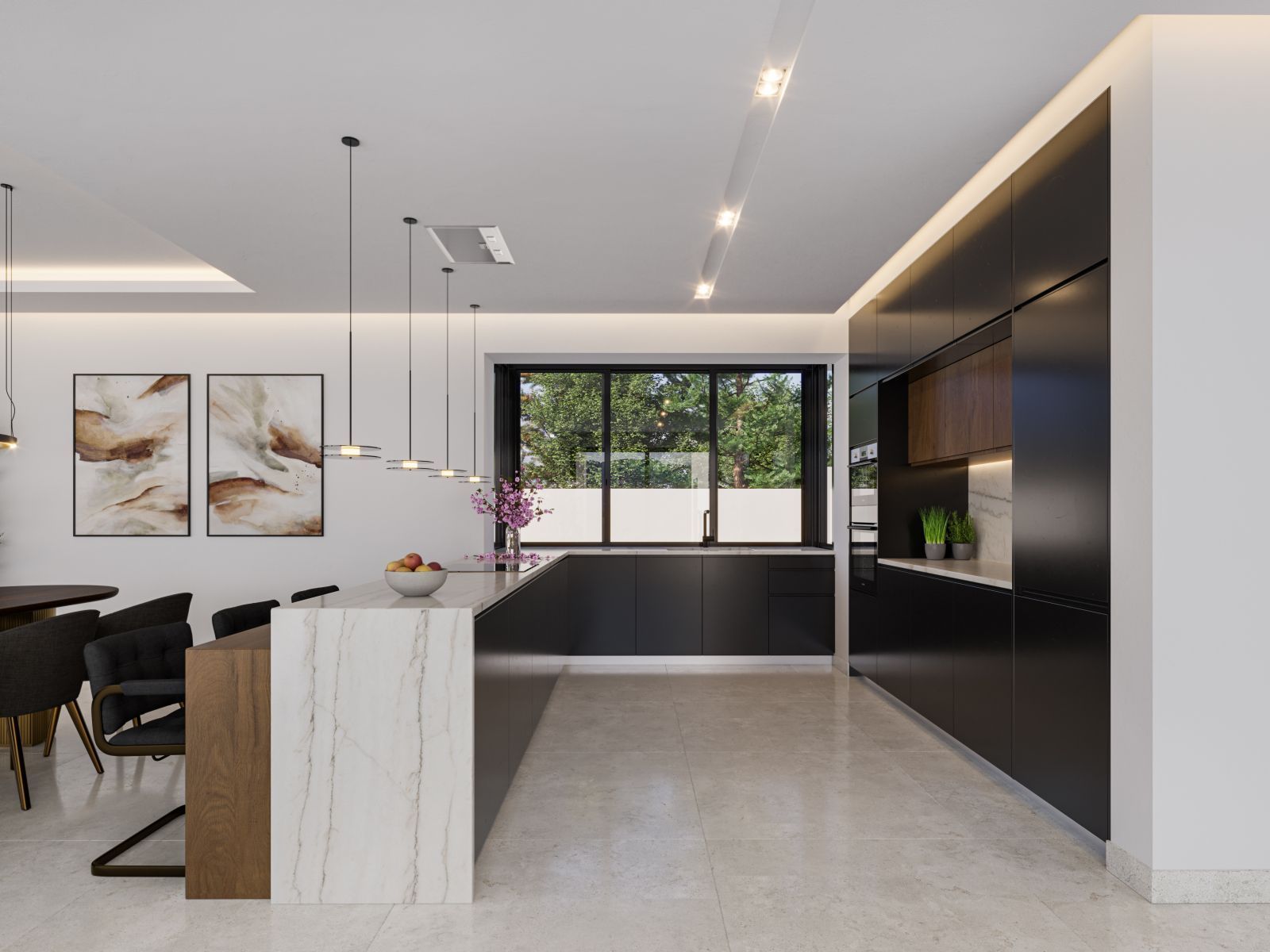 07 modern kitchen dining view
